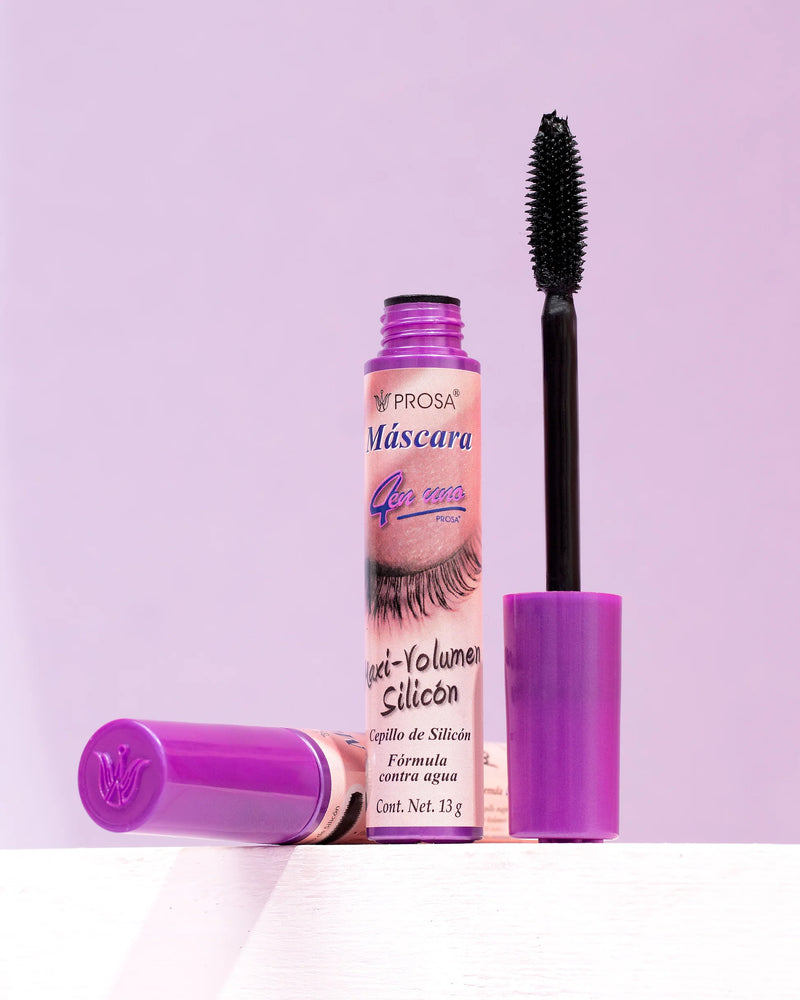 Pestañina Maxi Volumen Silicon (Empaque Fucsia)