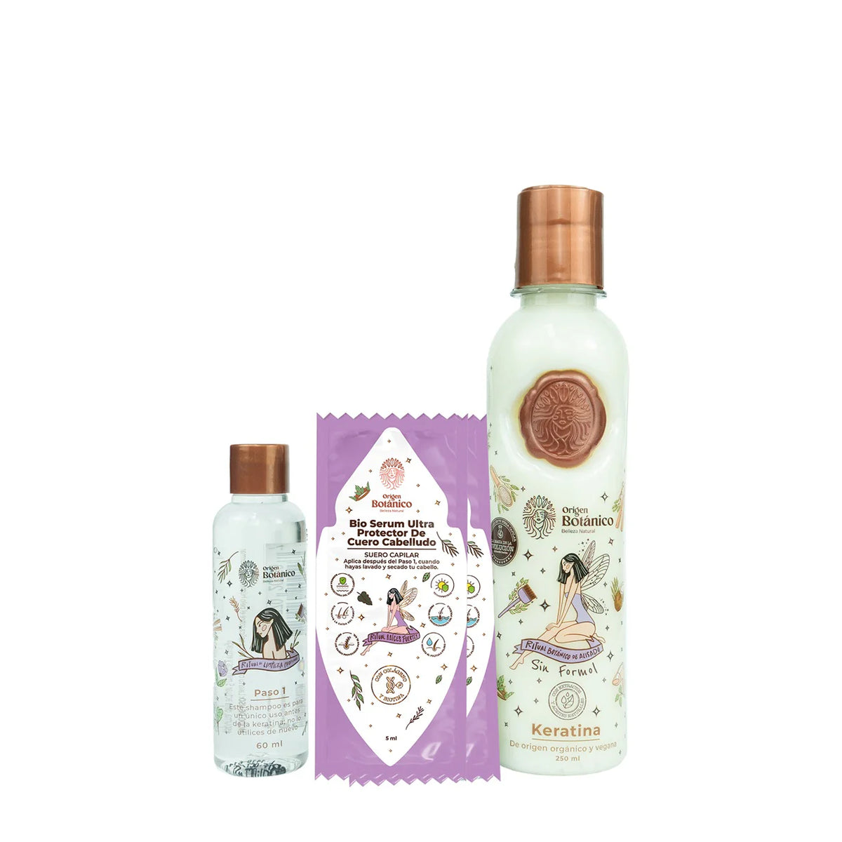 Kit de keratina evolución 250ml - 2 personas (mediana) Origen Botanico