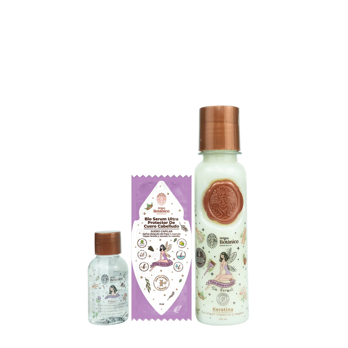 Kit de keratina evolución 120ml - 1 persona (pequeña) Origen Botanico