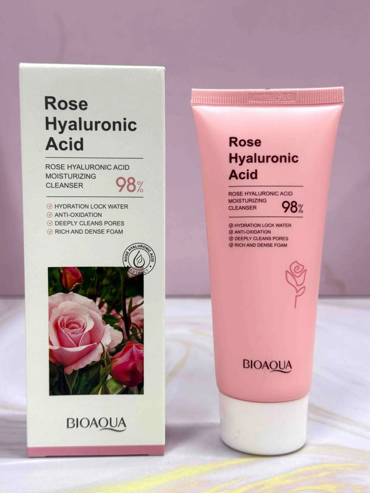 Jabón facial Acido hialurónico & Rosas