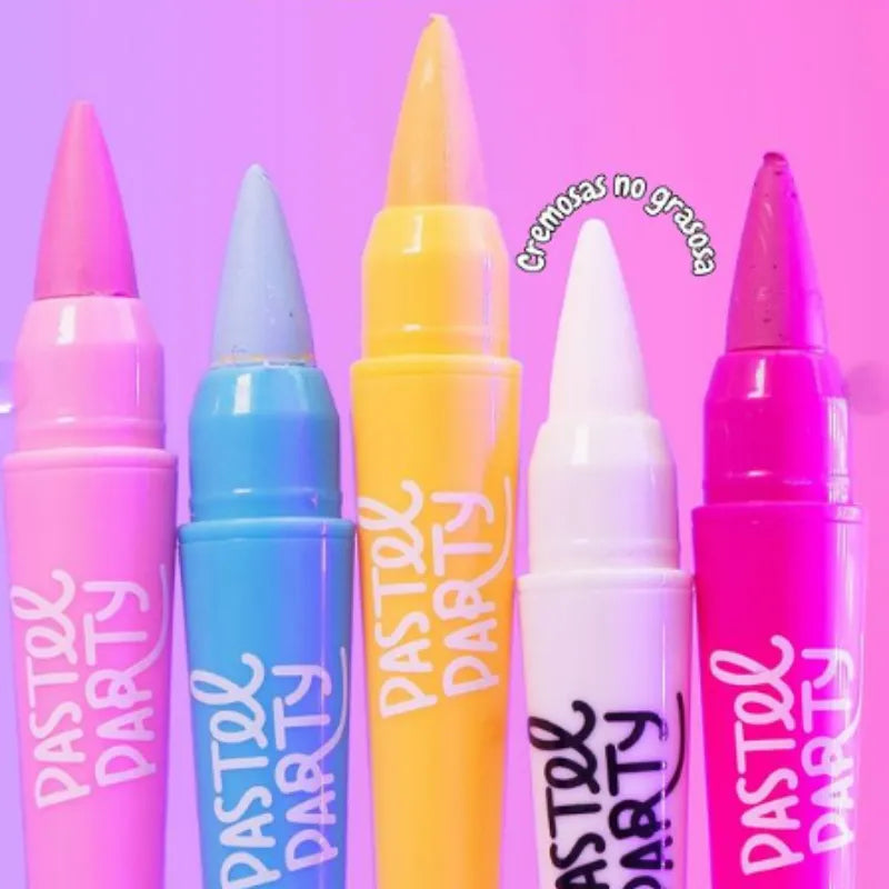Kit X5 Pintucaritas Pastel Party Trendy