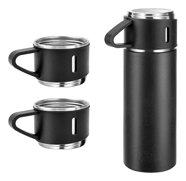 Termo Para Bebidas Calientes Y Frias + 3 Tazas Elegante