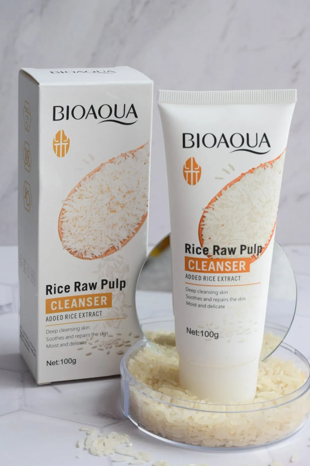 Jabón Limpiador Facial de Arroz Bioaqua
