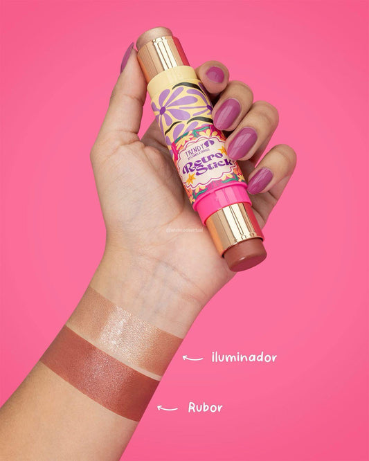Rubor E Iluminador En Barra Retro Stick Trendy
