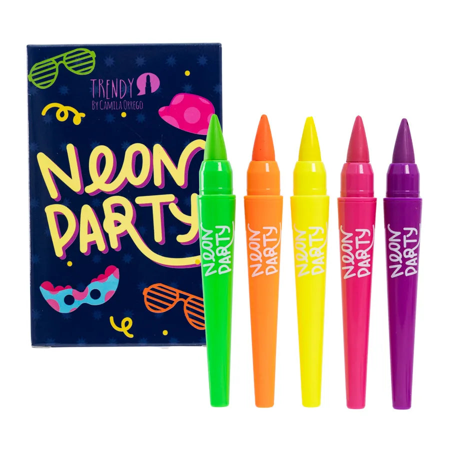 Kit X5 Pintucaritas Neon Party Trendy