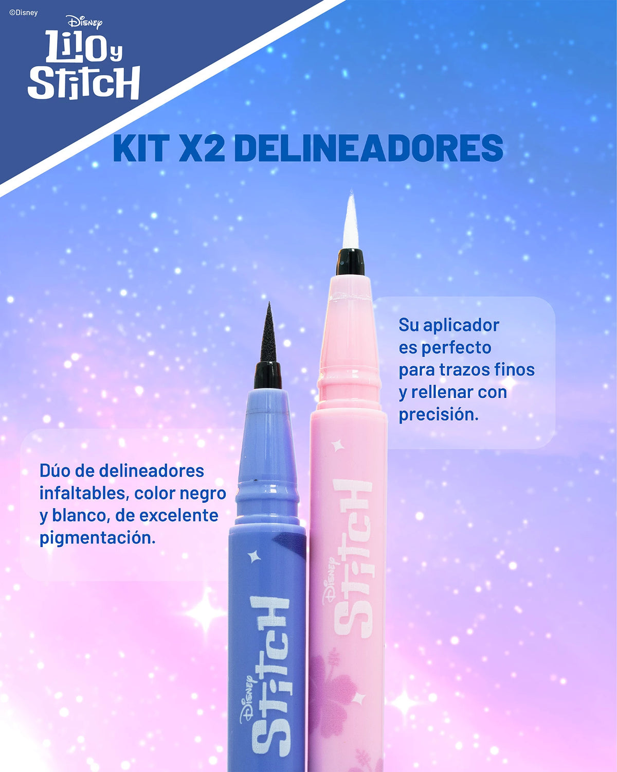 Kit X 2 Delineadores Stitch Trendy